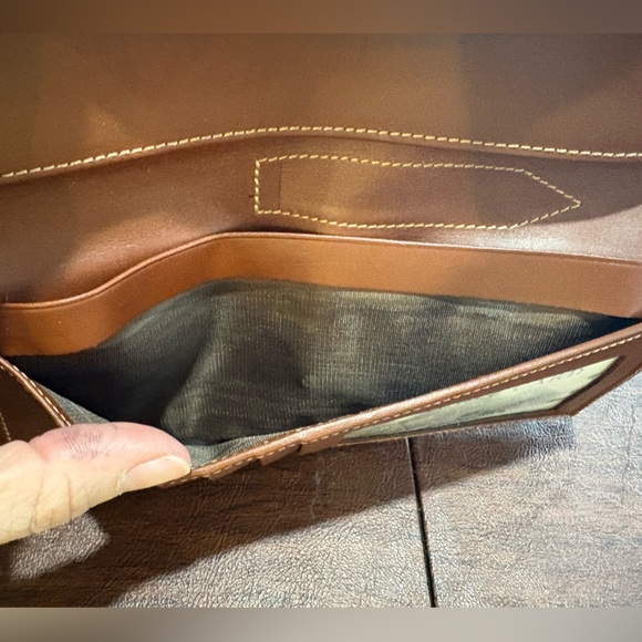 Burberry Haymarket Check coated canvas long wallet with brown leather trim - Picture 7 of 15